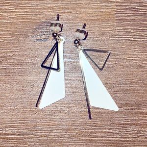 Triangle shaped earrings